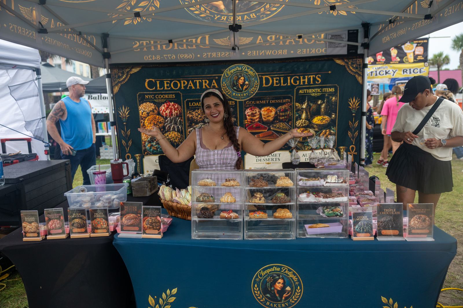 Cleopatra Delights bakery booth